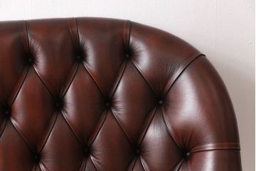 中古　超美品　スペイン製　VAROSA VALENTI(バロッサ バレンティ)　本革のシックな色合いが魅力!落ち着きのある大人の空間を演出する2人掛けソファ(2Pソファ、二人掛け、レザー)(定価約110万円)(R-054332)