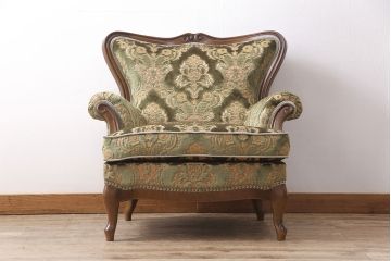 2020.10.26購入品　新品未使用　maruni(マルニ木工)　マキシマムシリーズ　アンドリュークラシカル　気品漂う佇まいが魅力的な1人掛けソファ(アームチェア、一人掛け、1P)(定価約22万円)(R-054333)
