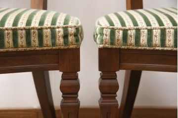 中古　DREXEL HERITAGE(ドレクセルヘリテイジ)　Cameo Classics(キャメオクラシックス)　格調高い雰囲気が魅力のマホガニー製ダイニングチェア2脚セット(椅子)(2脚定価 約62万円)(R-054335)