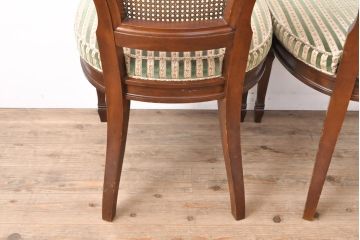 中古　DREXEL HERITAGE(ドレクセルヘリテイジ)　Cameo Classics(キャメオクラシックス)　格調高い雰囲気が魅力のマホガニー製ダイニングチェア2脚セット(椅子)(2脚定価 約62万円)(R-054336)
