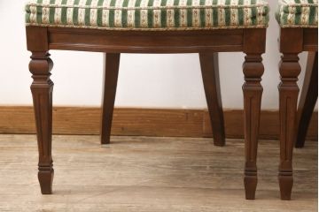 中古　DREXEL HERITAGE(ドレクセルヘリテイジ)　Cameo Classics(キャメオクラシックス)　格調高い雰囲気が魅力のマホガニー製ダイニングチェア2脚セット(椅子)(2脚定価 約62万円)(R-054337)