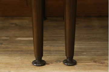 和製ヴィンテージ　美品!　辻木工　合皮　こだわりのあるデザインが目を引くアームチェア4脚セット　(R-054343)