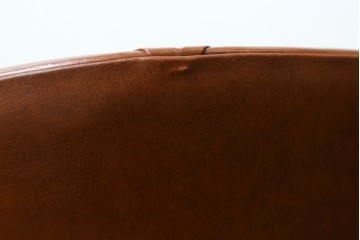 和製ヴィンテージ　美品!　辻木工　合皮　こだわりのあるデザインが目を引くアームチェア4脚セット　(R-054343)