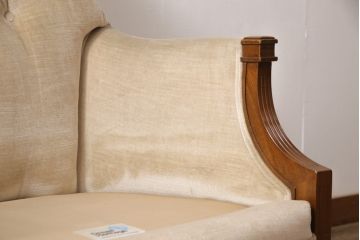 中古　DREXEL HERITAGE(ドレクセルヘリテイジ)　温かみのある色合いと上品な佇まいが魅力的なイージーチェアとオットマンセット(定価約68万円)(1人掛けソファ、アームチェア)(R-054344)