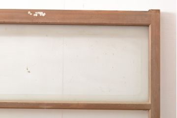和製アンティーク　お洒落なデザインがアクセントになるガラス戸2枚セット(窓、引き戸、建具)(R-054346)