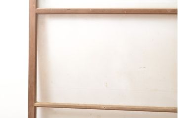 和製アンティーク　お洒落なデザインがアクセントになるガラス戸2枚セット(窓、引き戸、建具)(R-054346)