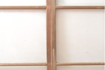 和製アンティーク　お洒落なデザインがアクセントになるガラス戸2枚セット(窓、引き戸、建具)(R-054346)
