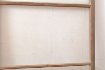 和製アンティーク　お洒落なデザインがアクセントになるガラス戸2枚セット(窓、引き戸、建具)(R-054346)