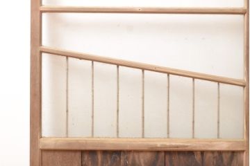 和製アンティーク　お洒落なデザインがアクセントになるガラス戸2枚セット(窓、引き戸、建具)(R-054346)