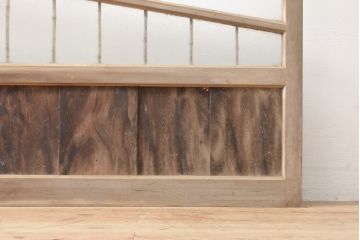 和製アンティーク　お洒落なデザインがアクセントになるガラス戸2枚セット(窓、引き戸、建具)(R-054346)