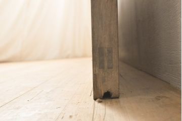 和製アンティーク　お洒落なデザインがアクセントになるガラス戸2枚セット(窓、引き戸、建具)(R-054346)