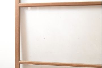 和製アンティーク　お洒落なデザインがアクセントになるガラス戸2枚セット(窓、引き戸、建具)(R-054346)