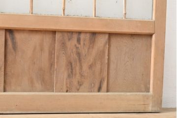 和製アンティーク　お洒落なデザインがアクセントになるガラス戸2枚セット(窓、引き戸、建具)(R-054346)