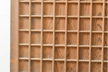 アンティーク建具　格子が目を引く引き戸1枚(建具、格子戸)(R-054347)
