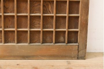 アンティーク建具　格子が目を引く引き戸1枚(建具、格子戸)(R-054347)