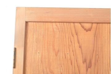 アンティーク建具　杉材一枚板　表の格子がアクセントの木製扉1枚(ドア、建具)(R-054349)