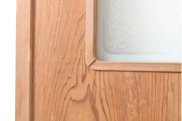 アンティーク建具　杉材一枚板　表の格子がアクセントの木製扉1枚(ドア、建具)(R-054349)