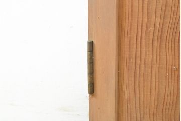 アンティーク建具　杉材一枚板　表の格子がアクセントの木製扉1枚(ドア、建具)(R-054349)