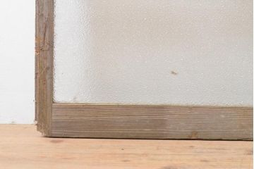 和製アンティーク　大正ロマン　凝ったつくりが空間演出を盛り上げるガラス窓2枚セット(引き戸、ガラス戸、建具)(R-054350)