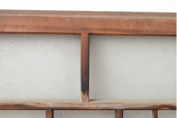 和製アンティーク　大正ロマン　凝ったつくりが空間演出を盛り上げるガラス窓2枚セット(引き戸、ガラス戸、建具)(R-054350)