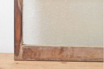 和製アンティーク　大正ロマン　凝ったつくりが空間演出を盛り上げるガラス窓2枚セット(引き戸、ガラス戸、建具)(R-054350)