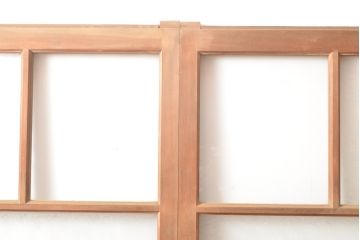 アンティーク建具　上手物　大正ロマンな雰囲気漂うガラス窓3枚セット(引き戸、ガラス戸、建具)(R-054372)