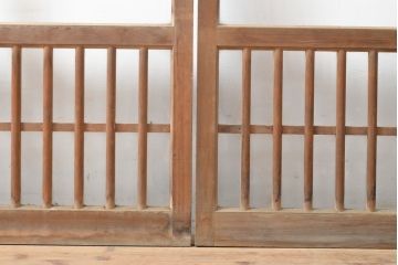アンティーク建具　上手物　大正ロマンな雰囲気漂うガラス窓3枚セット(引き戸、ガラス戸、建具)(R-054372)