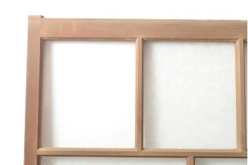 アンティーク建具　上手物　大正ロマンな雰囲気漂うガラス窓2枚セット(引き戸、ガラス戸、建具)(R-054373)