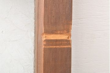 アンティーク建具　上手物　大正ロマンな雰囲気漂うガラス窓2枚セット(引き戸、ガラス戸、建具)(R-054373)