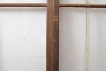 アンティーク建具　上手物　大正ロマンな雰囲気漂うガラス窓2枚セット(引き戸、ガラス戸、建具)(R-054374)
