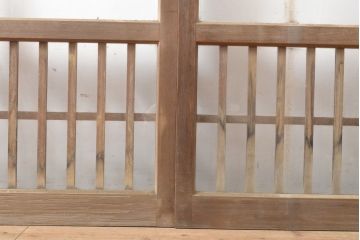 アンティーク建具　上手物　大正ロマンな雰囲気漂うガラス窓2枚セット(引き戸、ガラス戸、建具)(R-054374)