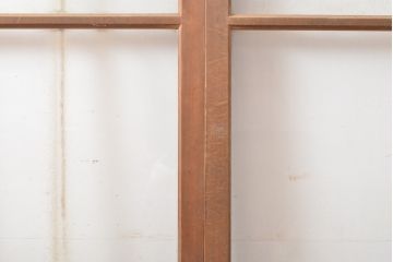 アンティーク建具　上手物　大正ロマンな雰囲気漂うガラス窓2枚セット(引き戸、ガラス戸、建具)(R-054374)