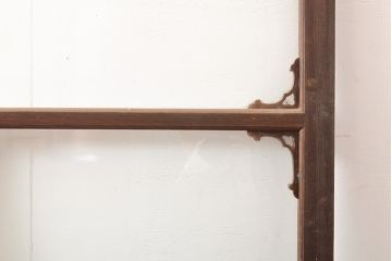 アンティーク建具　上手物　どこかクラシカルな雰囲気もあるガラス窓2枚セット(引き戸、ガラス戸、建具)(R-054375)