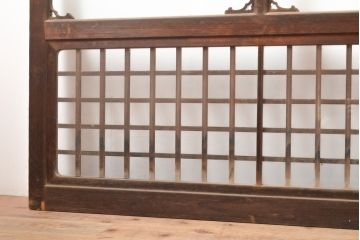 アンティーク建具　上手物　どこかクラシカルな雰囲気もあるガラス窓2枚セット(引き戸、ガラス戸、建具)(R-054375)