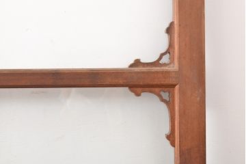 アンティーク建具　上手物　どこかクラシカルな雰囲気もあるガラス窓2枚セット(引き戸、ガラス戸、建具)(R-054375)