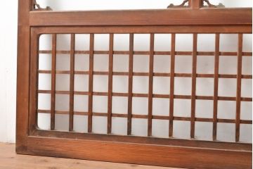 アンティーク建具　上手物　どこかクラシカルな雰囲気もあるガラス窓2枚セット(引き戸、ガラス戸、建具)(R-054375)