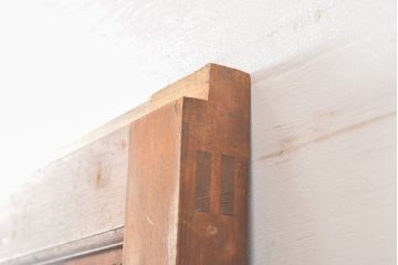 アンティーク建具　上手物　どこかクラシカルな雰囲気もあるガラス窓2枚セット(引き戸、ガラス戸、建具)(R-054375)