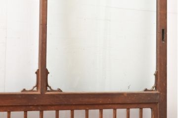アンティーク建具　上手物　大正ロマンな雰囲気香るガラス窓2枚セット(引き戸、ガラス戸、建具)(R-054376)