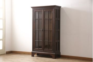 中古　美品　松本民芸家具　シックなインテリアと相性の良いC型書棚(定価約63万円)(ブックケース、本棚、本箱、飾り棚)(R-054377)