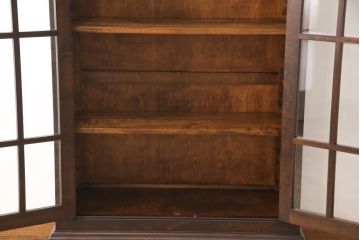 中古　美品　松本民芸家具　シックなインテリアと相性の良いC型書棚(定価約63万円)(ブックケース、本棚、本箱、飾り棚)(R-054377)