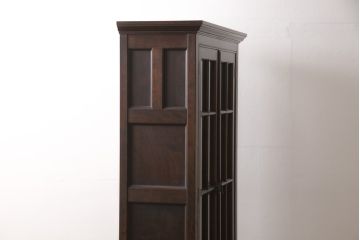 中古　美品　松本民芸家具　シックなインテリアと相性の良いC型書棚(定価約63万円)(ブックケース、本棚、本箱、飾り棚)(R-054377)