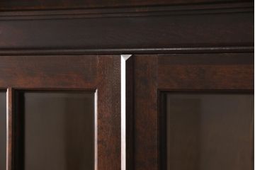 中古　美品　松本民芸家具　シックなインテリアと相性の良いC型書棚(定価約63万円)(ブックケース、本棚、本箱、飾り棚)(R-054377)