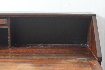 中古　美品　松本民芸家具　H型　ボールフットが特徴的なライティングビューロー(簿記机、在宅ワーク、在宅用ワークデスク、チェスト)(R-054378)