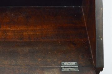 中古　美品　松本民芸家具　H型　ボールフットが特徴的なライティングビューロー(簿記机、在宅ワーク、在宅用ワークデスク、チェスト)(R-054378)