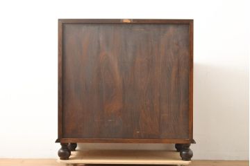 中古　美品　松本民芸家具　H型　ボールフットが特徴的なライティングビューロー(簿記机、在宅ワーク、在宅用ワークデスク、チェスト)(R-054378)