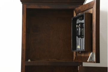 中古　美品　松本民芸家具　上品かつクラシカルな印象を高めるA型時計台(定価約72万円)(ホールクロック、戸棚)(R-054379)