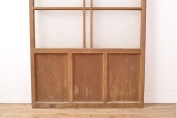 アンティーク建具　シンプルなデザインの引き戸1枚(ガラス戸、建具)(R-054382)
