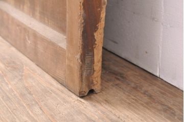 アンティーク建具　シンプルなデザインの引き戸1枚(ガラス戸、建具)(R-054382)