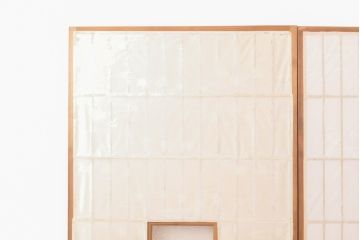 アンティーク建具　レトロな雰囲気の障子戸2枚(引き戸、建具)(R-054383)