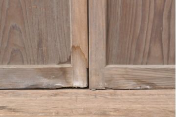 アンティーク建具　異なるガラスの質感が面白いガラス戸2枚(引き戸、建具)(R-054384)